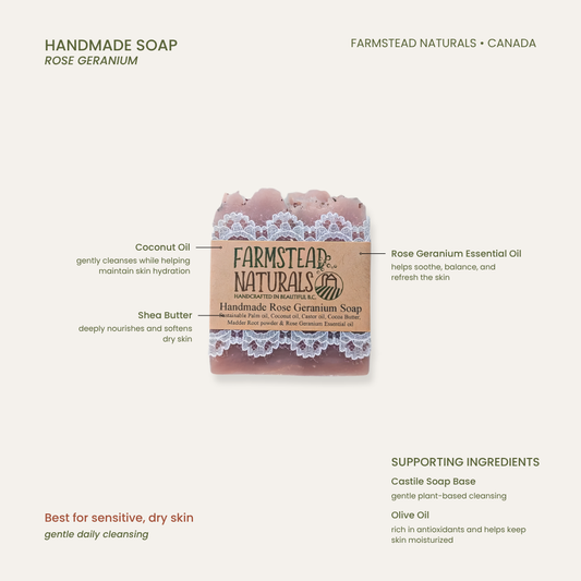 Handmade Soap – Rose Geranium
